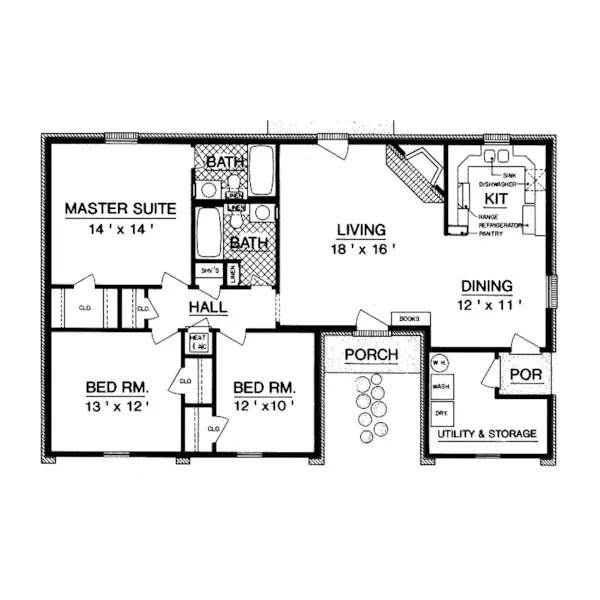 Craftsman House Plan First Floor - Timberfield Contemporary Home 020D-0078 - Shop House Plans and More