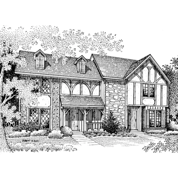 Two-Story Tudor Style Multi-Family Home