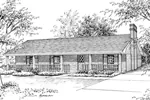 Traditional House Plan Front Image of House - Gregory Lane Country Ranch Home 020D-0085 - Search House Plans and More