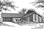 Traditional House Plan Front Image of House - Fair Woods Ranch Home 020D-0086 - Search House Plans and More