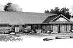 Ranch House Plan Front Image of House - Edmondson Park  Ranch Home 020D-0087 - Search House Plans and More