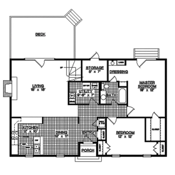 Country House Plan First Floor - Goodwin Cliff Cape Cod Home 020D-0091 - Search House Plans and More