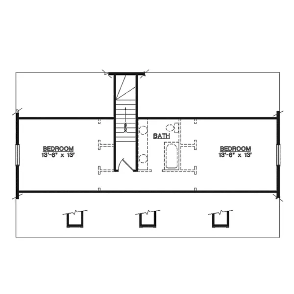 Country House Plan Second Floor - Goodwin Cliff Cape Cod Home 020D-0091 - Search House Plans and More