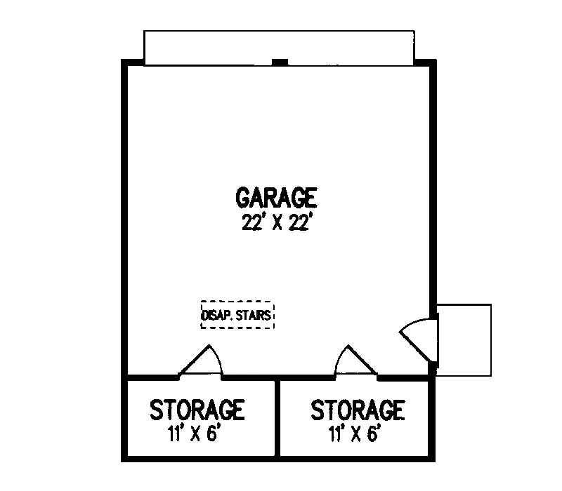 Colonial House Plan Garage Floor Plan - Penhurst Place Southern Home 020D-0094 - Shop House Plans and More