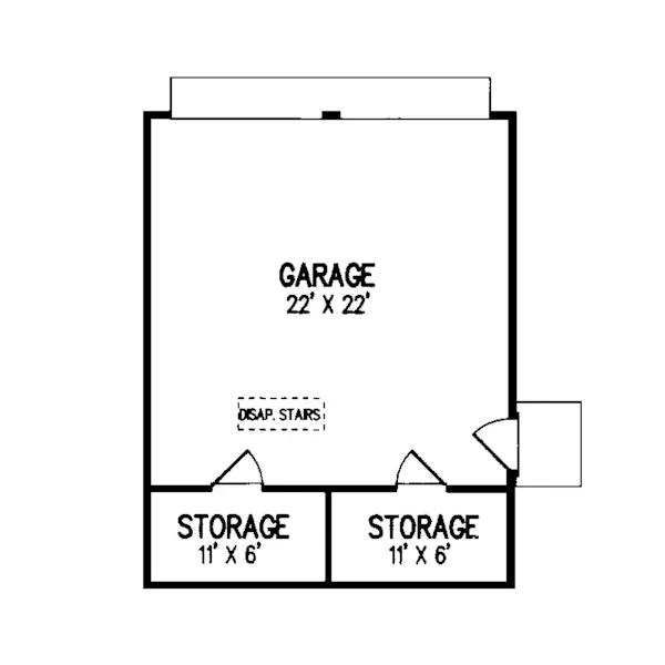 Colonial House Plan Garage Floor Plan - Penhurst Place Southern Home 020D-0094 - Shop House Plans and More