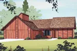 Rustic House Plan Front of Home - Washita Rustic Ranch Home 020D-0103 - Shop House Plans and More