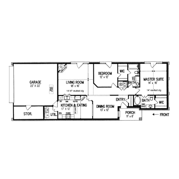 Traditional House Plan First Floor - Slyvia Multi-Family Home 020D-0107 - Shop House Plans and More