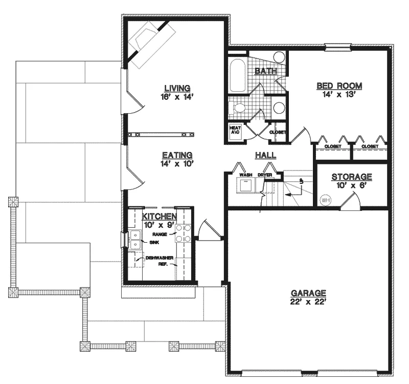 Traditional House Plan First Floor - La Grange Traditional Home 020D-0111 - Shop House Plans and More