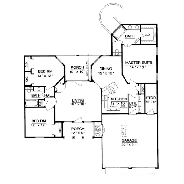 European House Plan First Floor - Wheatley Florida Style Home 020D-0112 - Shop House Plans and More