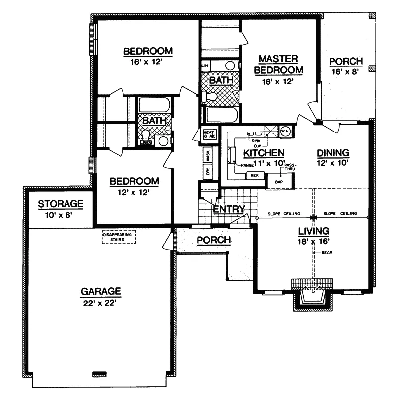 Traditional House Plan First Floor - Holly Grove European Home 020D-0114 - Search House Plans and More