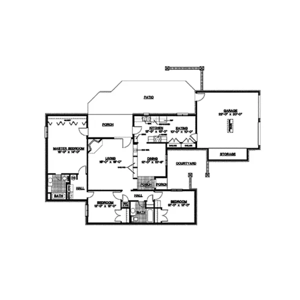 Traditional House Plan First Floor - Bryant Manor European Home 020D-0121 - Search House Plans and More