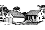 Ranch House Plan Front Image of House - Gravelly Southern Ranch Home 020D-0126 - Search House Plans and More