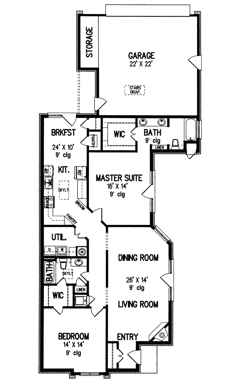 Ranch House Plan First Floor - Conrad Creek Multi-Family Home 020D-0127 - Search House Plans and More