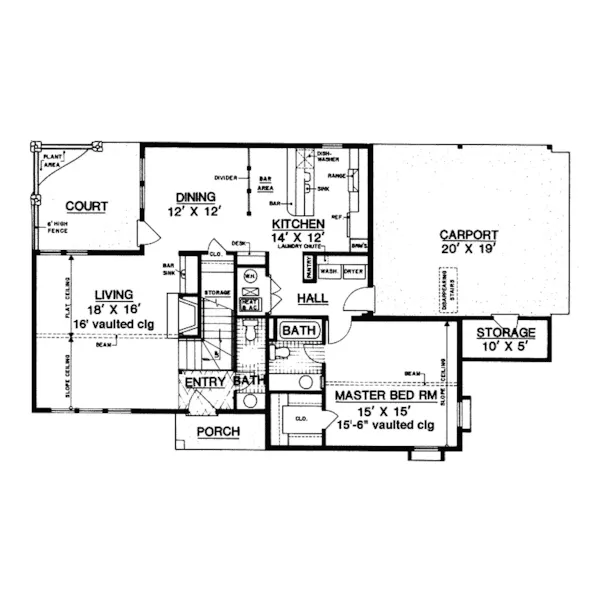 Rustic House Plan First Floor - Cornerstone Creek Rustic Home 020D-0142 - Search House Plans and More