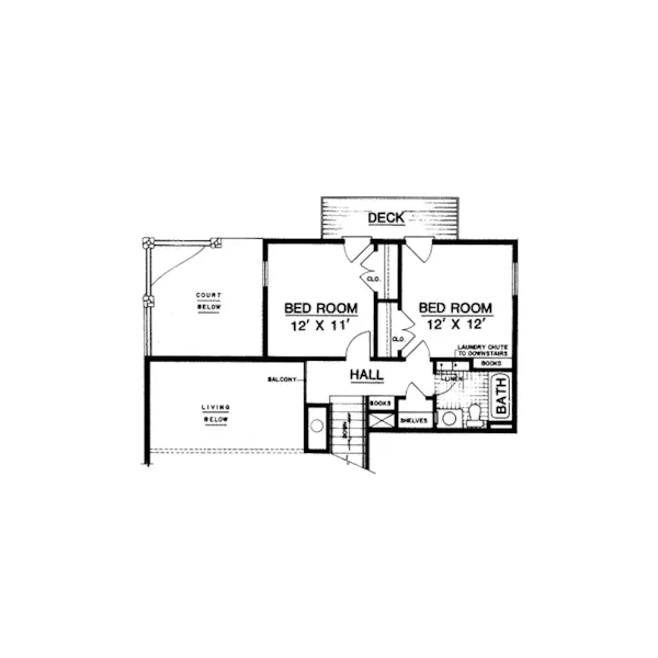 Rustic House Plan Second Floor - Cornerstone Creek Rustic Home 020D-0142 - Search House Plans and More