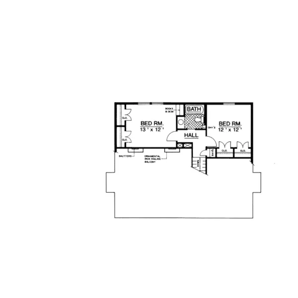 Traditional House Plan Second Floor - Shelby Falls English Tudor Home 020D-0143 - Shop House Plans and More