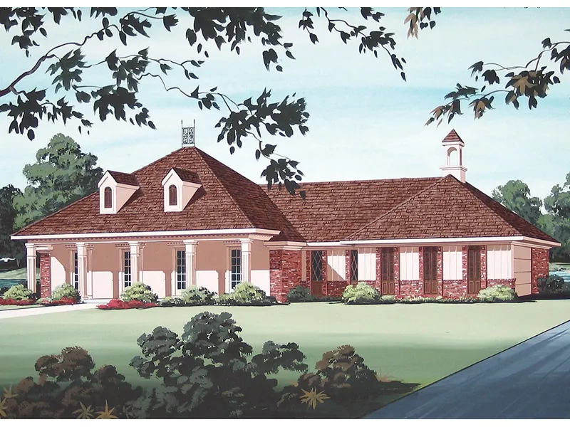 Wide Ranch With Columned Porch