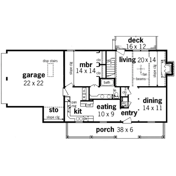 Traditional House Plan First Floor - Willow Country Farmhouse 020D-0146 - Shop House Plans and More