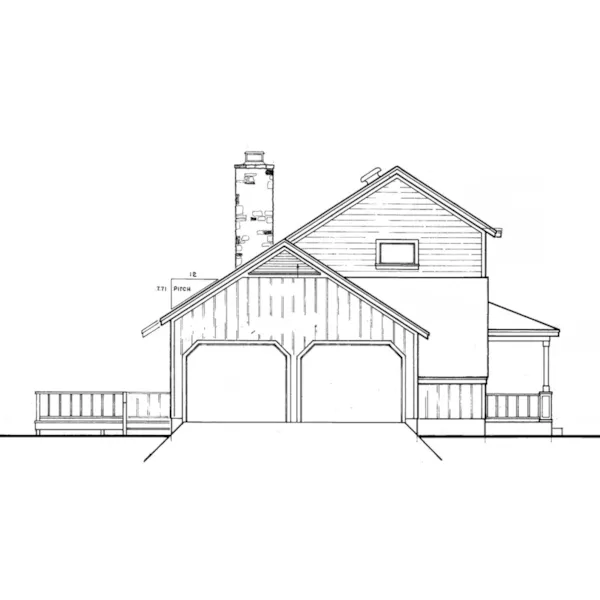 Traditional House Plan Left Elevation - Willow Country Farmhouse 020D-0146 - Shop House Plans and More