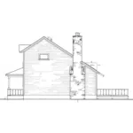 Traditional House Plan Right Elevation - Willow Country Farmhouse 020D-0146 - Shop House Plans and More