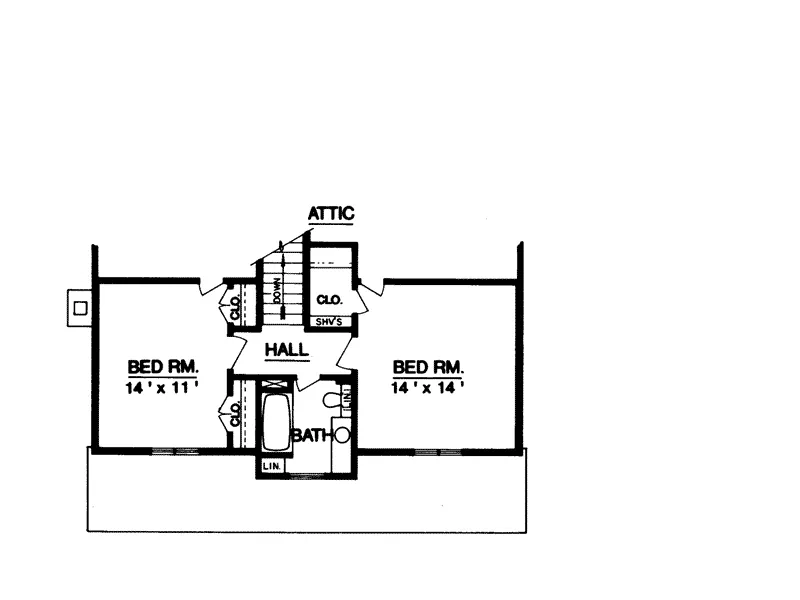 Arts & Crafts House Plan Second Floor - Stanhope Place Craftsman Home 020D-0153 - Shop House Plans and More