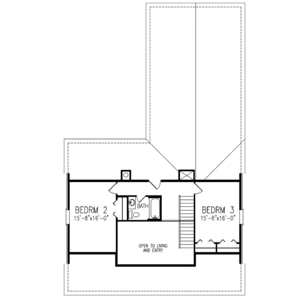 Colonial House Plan Second Floor - Louann Cape Cod Style Home 020D-0168 - Shop House Plans and More