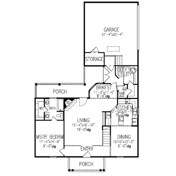 Neoclassical House Plan First Floor - Gazelle Traditional Home 020D-0183 - Search House Plans and More