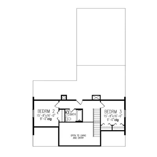 Neoclassical House Plan Second Floor - Gazelle Traditional Home 020D-0183 - Search House Plans and More