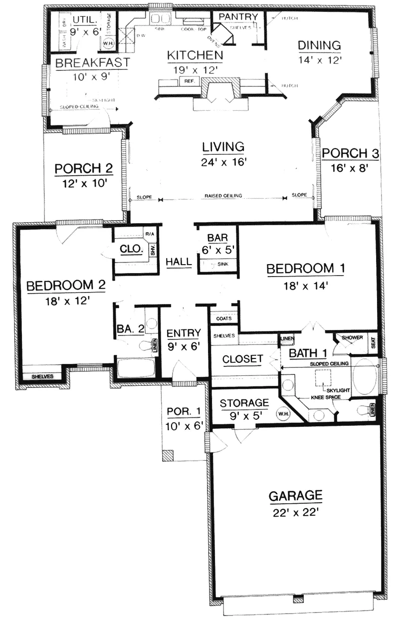 Tudor House Plan Second Floor - Portsmouth Crest Ranch Home 020D-0186 - Shop House Plans and More