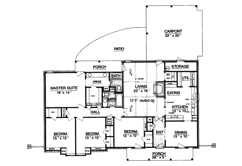 Tudor House Plan First Floor - Madeline Park Victorian Home 020D-0188 - Shop House Plans and More