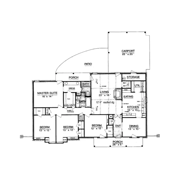 Tudor House Plan First Floor - Madeline Park Victorian Home 020D-0188 - Shop House Plans and More