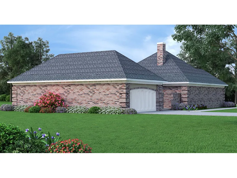 Ranch House Plan Rear Photo 01 - Fieldbrook Southern Ranch Home 020D-0192 - Search House Plans and More