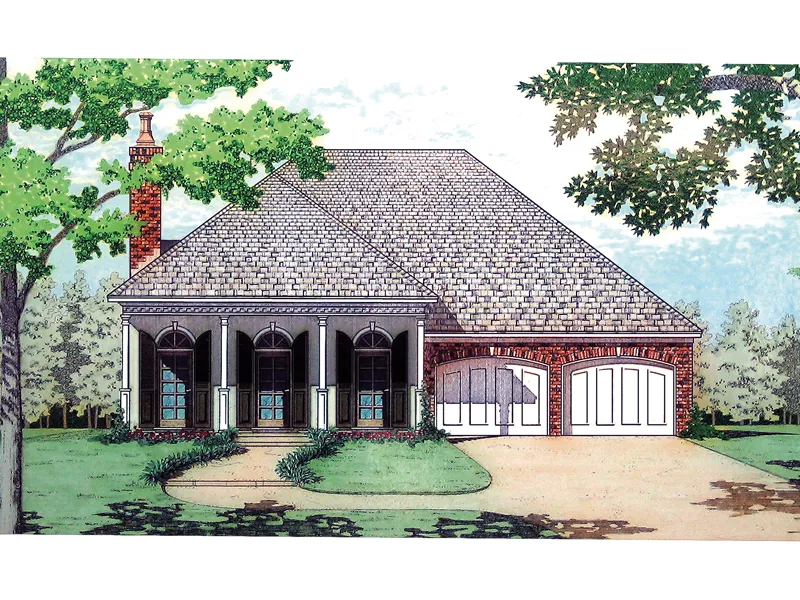 Traditional House Plan Front Image - Wendel Southern Ranch Home 020D-0195 - Shop House Plans and More