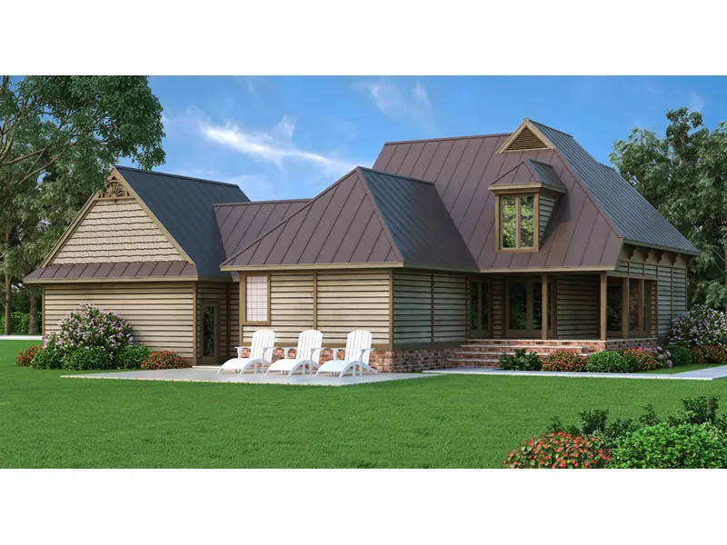 Shingle House Plan Rear Photo 02 - Beckworth Craftsman Home 020D-0196 - Search House Plans and More