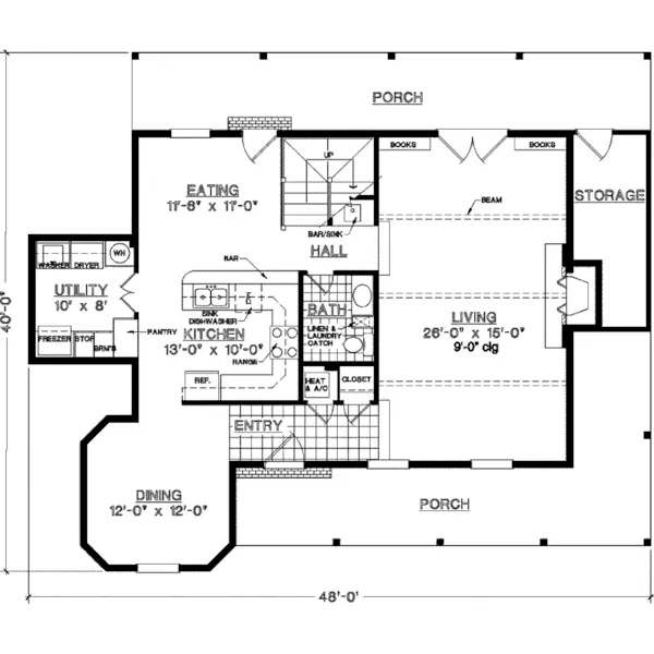 Victorian House Plan First Floor - Hobart Mill Traditional Home 020D-0205 - Search House Plans and More