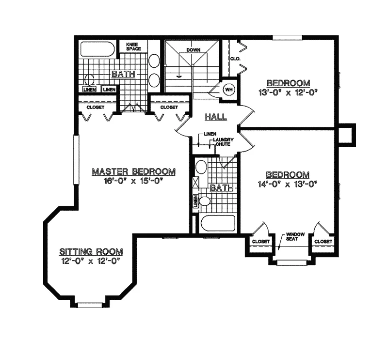 Southern House Plan Second Floor - Hobart Mill Traditional Home 020D-0205 - Search House Plans and More