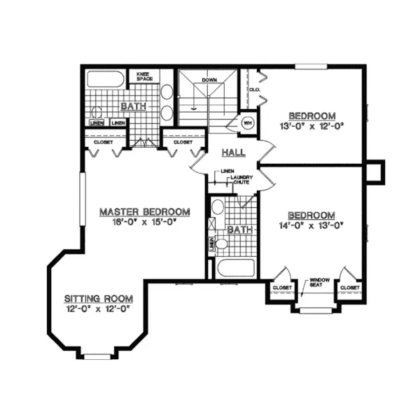 Victorian House Plan Second Floor - Hobart Mill Traditional Home 020D-0205 - Search House Plans and More