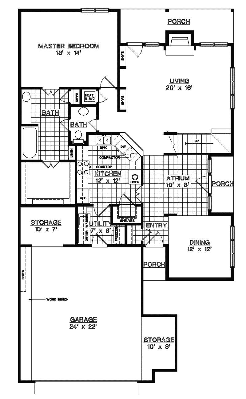 Contemporary House Plan First Floor - Strawberryhill Modern Home 020D-0206 - Shop House Plans and More