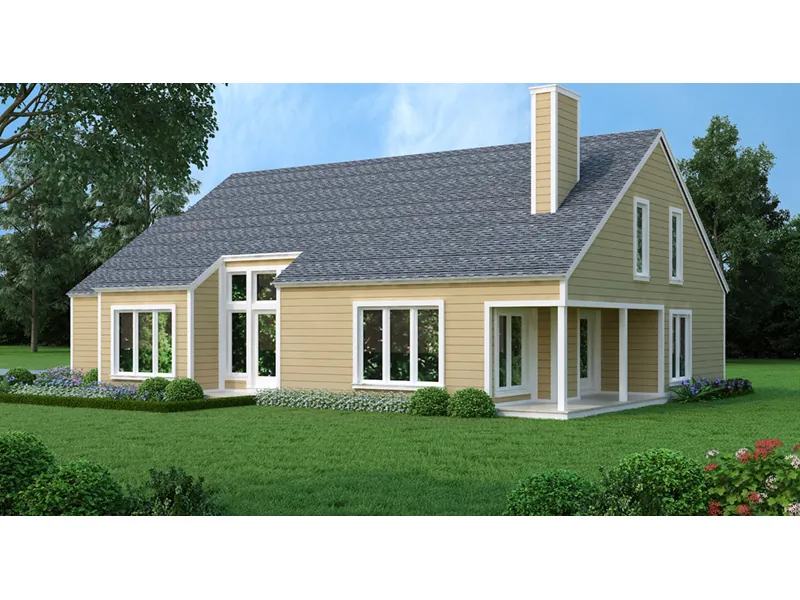 Traditional House Plan Rear Photo 01 - Strawberryhill Modern Home 020D-0206 - Shop House Plans and More
