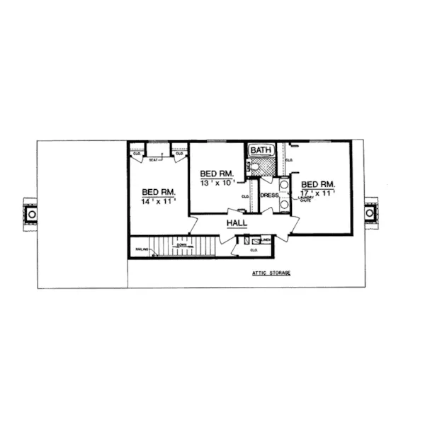 Traditional House Plan Second Floor - Manton Country Home 020D-0213 - Shop House Plans and More