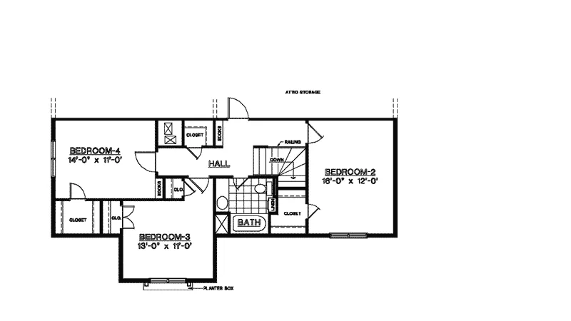 Farmhouse Plan Second Floor - Whitethorn Southern Farmhouse 020D-0214 - Shop House Plans and More