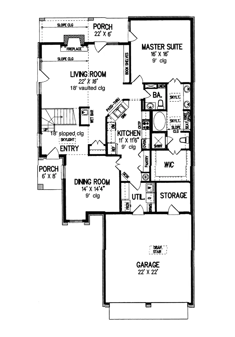 Traditional House Plan First Floor - Foster Traditional Home 020D-0217 - Search House Plans and More
