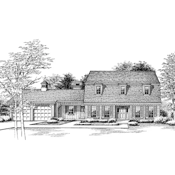 Two-Story Country Home With Specially Designed Dormers And Roof