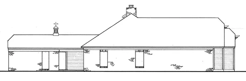 Victorian House Plan Left Elevation - Susanville Acadian Ranch Home 020D-0222 - Shop House Plans and More