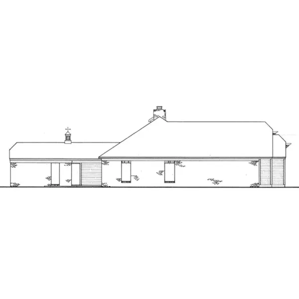 Victorian House Plan Left Elevation - Susanville Acadian Ranch Home 020D-0222 - Shop House Plans and More