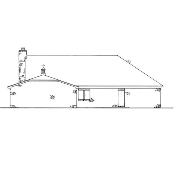 Victorian House Plan Rear Elevation - Susanville Acadian Ranch Home 020D-0222 - Shop House Plans and More