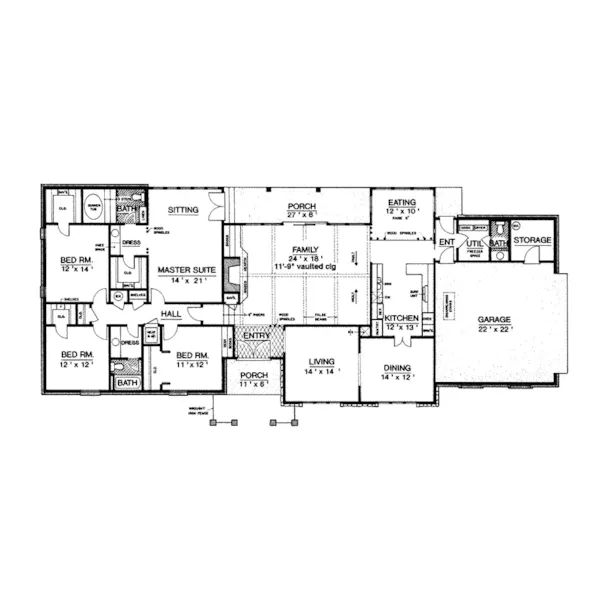 Country House Plan First Floor - Maxwell Pass Tudor Style Home 020D-0225 - Shop House Plans and More