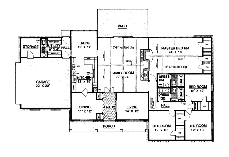 Country House Plan First Floor - Greenwood Hills Rustic Home 020D-0228 - Search House Plans and More