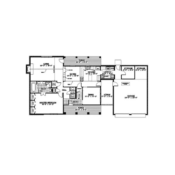 Craftsman House Plan First Floor - Carnelian Bay Neoclassical Home 020D-0232 - Search House Plans and More