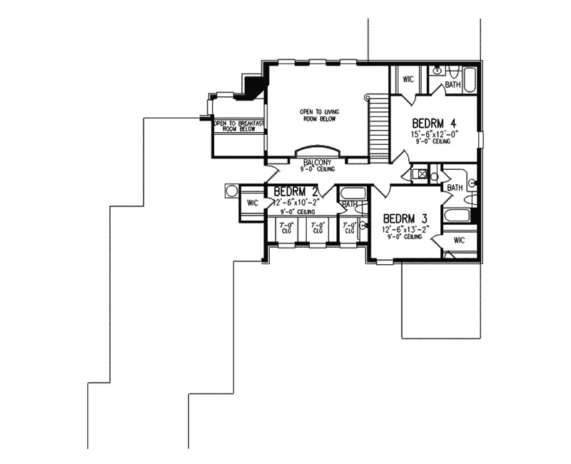 Southern House Plan Second Floor - Van Courtland European Home 020D-0235 - Shop House Plans and More